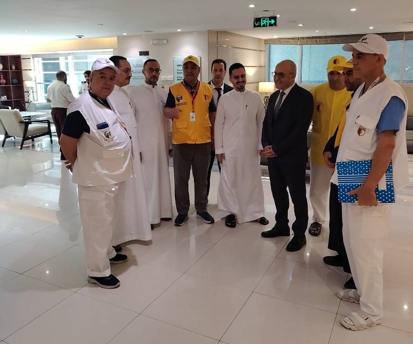 The Consul General is on a field visit to assess the readiness of the Hajj mission to receive the pilgrims.